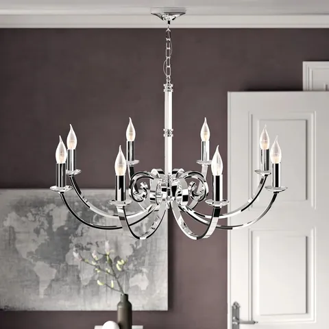 BOXED AMECHE 8-LIGHT CANDLE STYLE CHANDELIER (1 BOX)