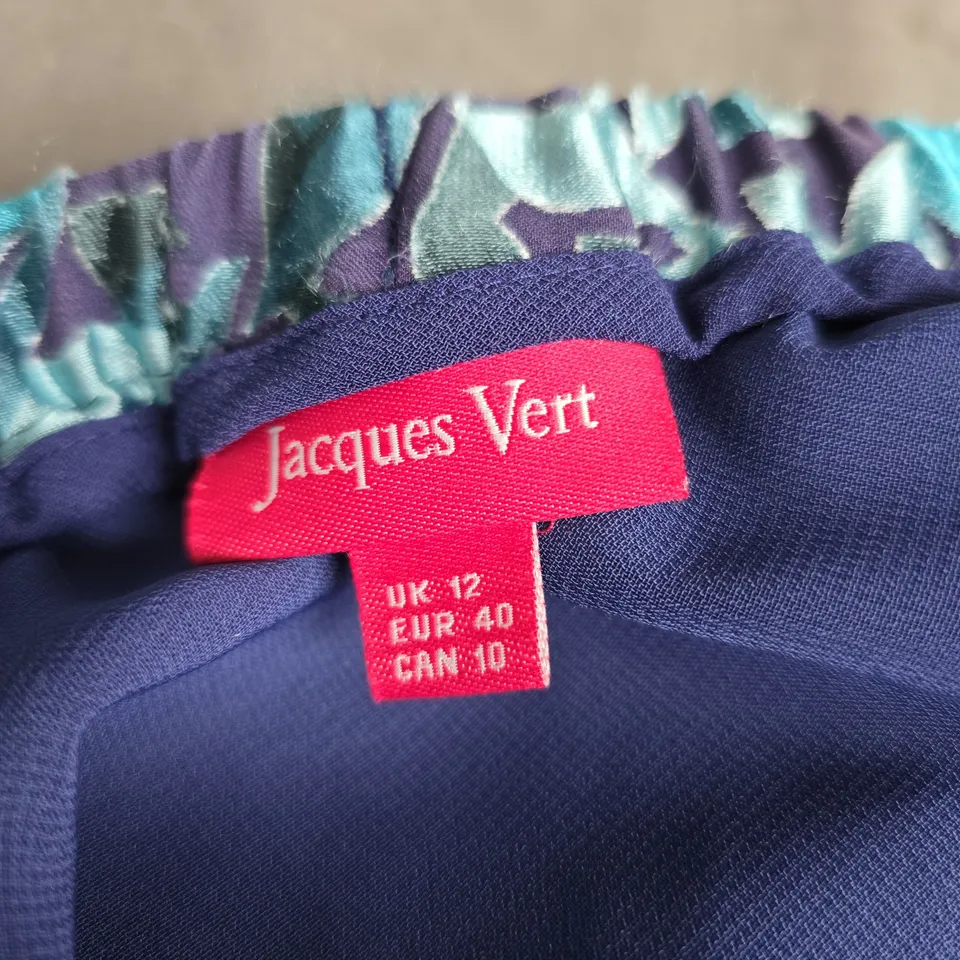 JACQUES VERT FLORAL SKIRT – BLUE/TEAL, UK 12