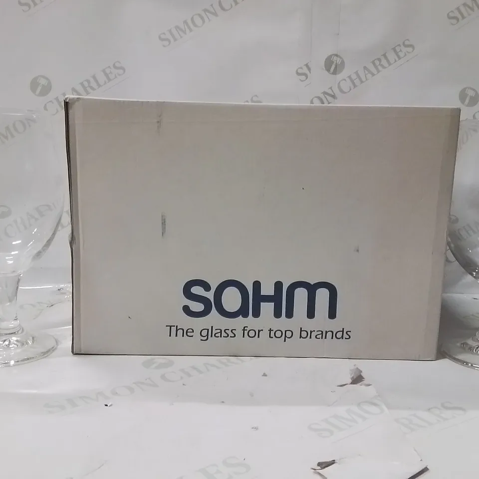 BOXED MUNIQUE STEMMED BEER GLASSES SET OF 6