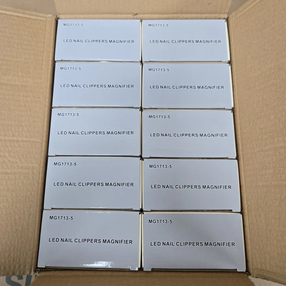 10 BOXED LED NAIL CLIPPERS MAGNIFIERS