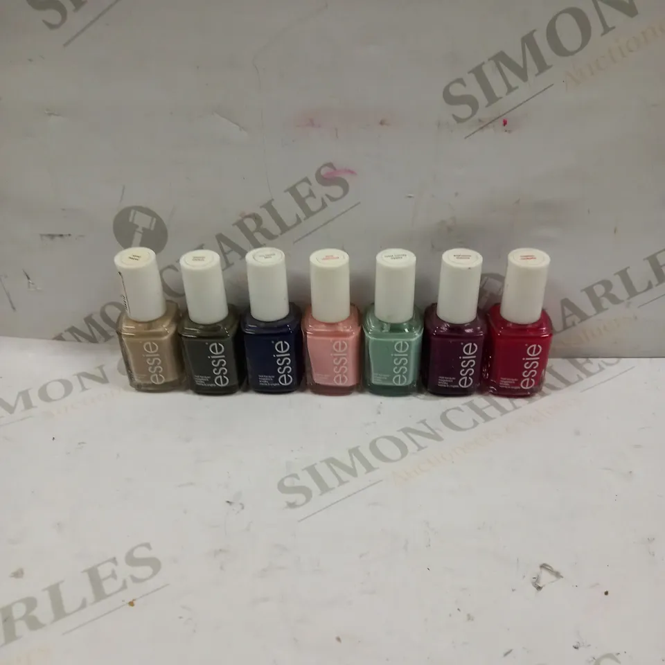 BOX OF APPROXIMATELY 100 ESSIE NAIL LACQUERS IN VARIOUS COLOURS - 13.5ML