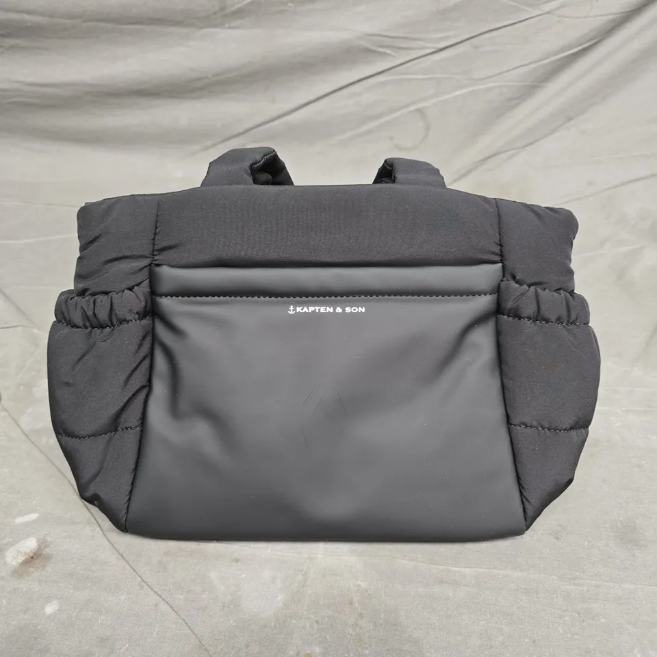 KAPTEN & SON BLACK SMALL PUFFER BAG