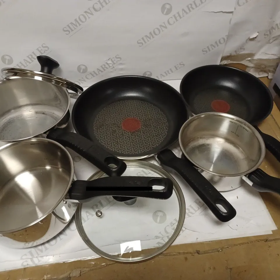 TEFAL COMFORT MAX STAINLESS STEEL POTS AND PANS INDUCTION SET