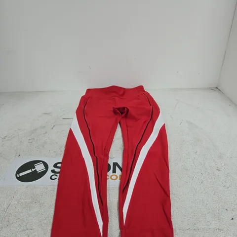 LASCANA ACTIVE RED/WHITE LEGGINGS MEDIUM
