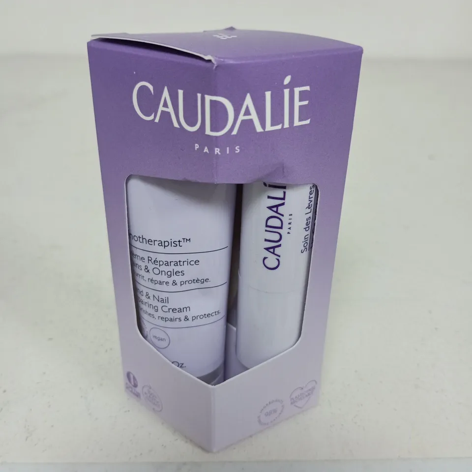 CAUDALIE HAND & NAIL CREAM AND LIP CONDITIONER DUO SET