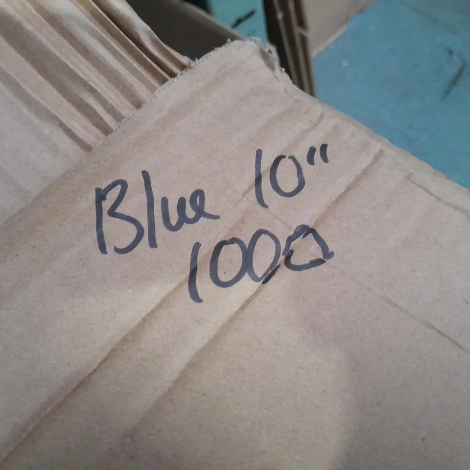 LOT OF APPROXIMATELY 100 10" BLUE TISSUE PAPER DECORATIONS