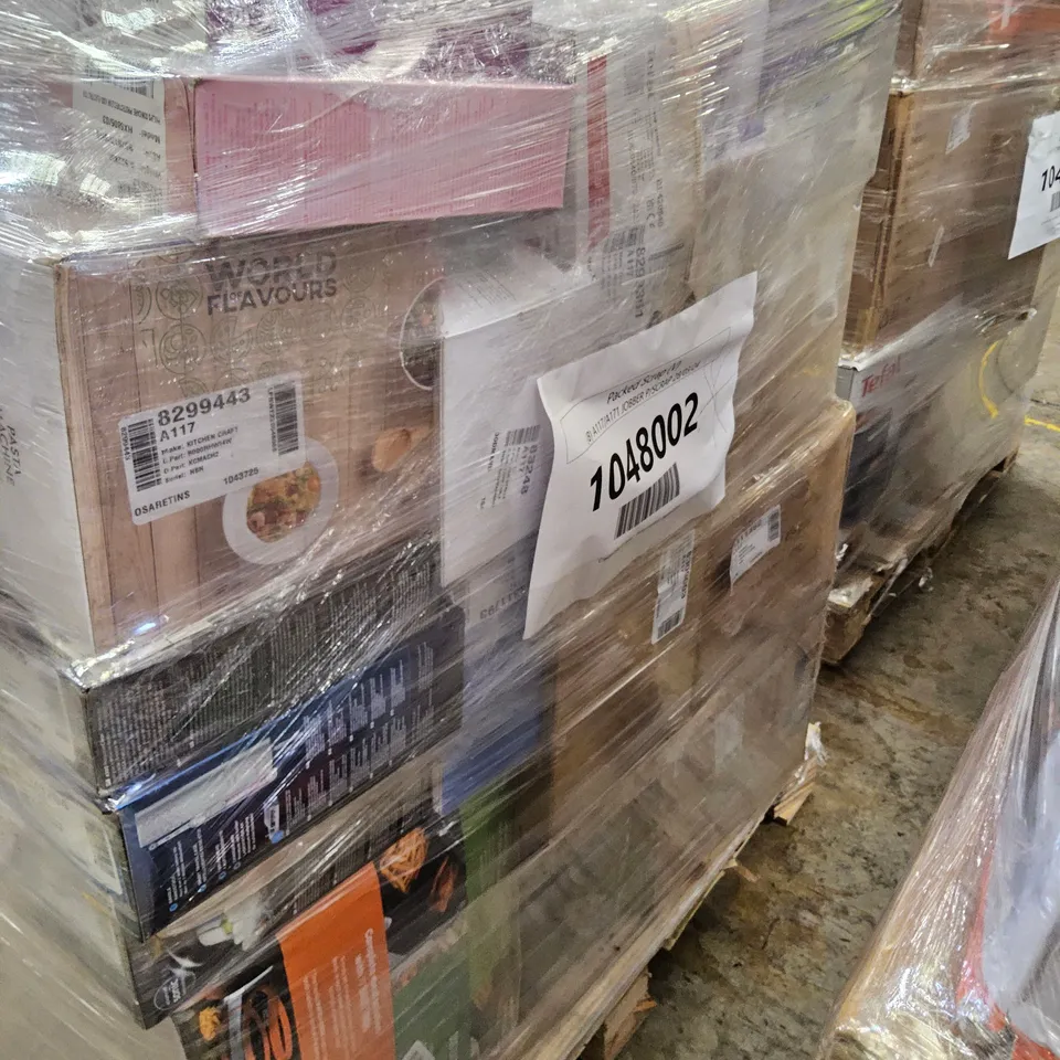 PALLET OF APPROXIMATELY 65 UNPROCESSED RAW RETURN HOUSEHOLD AND ELECTRICAL GOODS TO INCLUDE;