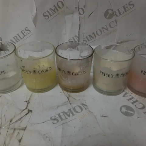 BOXED PRICES CANDLES SET OF 5 JAR CANDLES IN GIFT BOXES - COLLECTION ONLY - PRE LIT