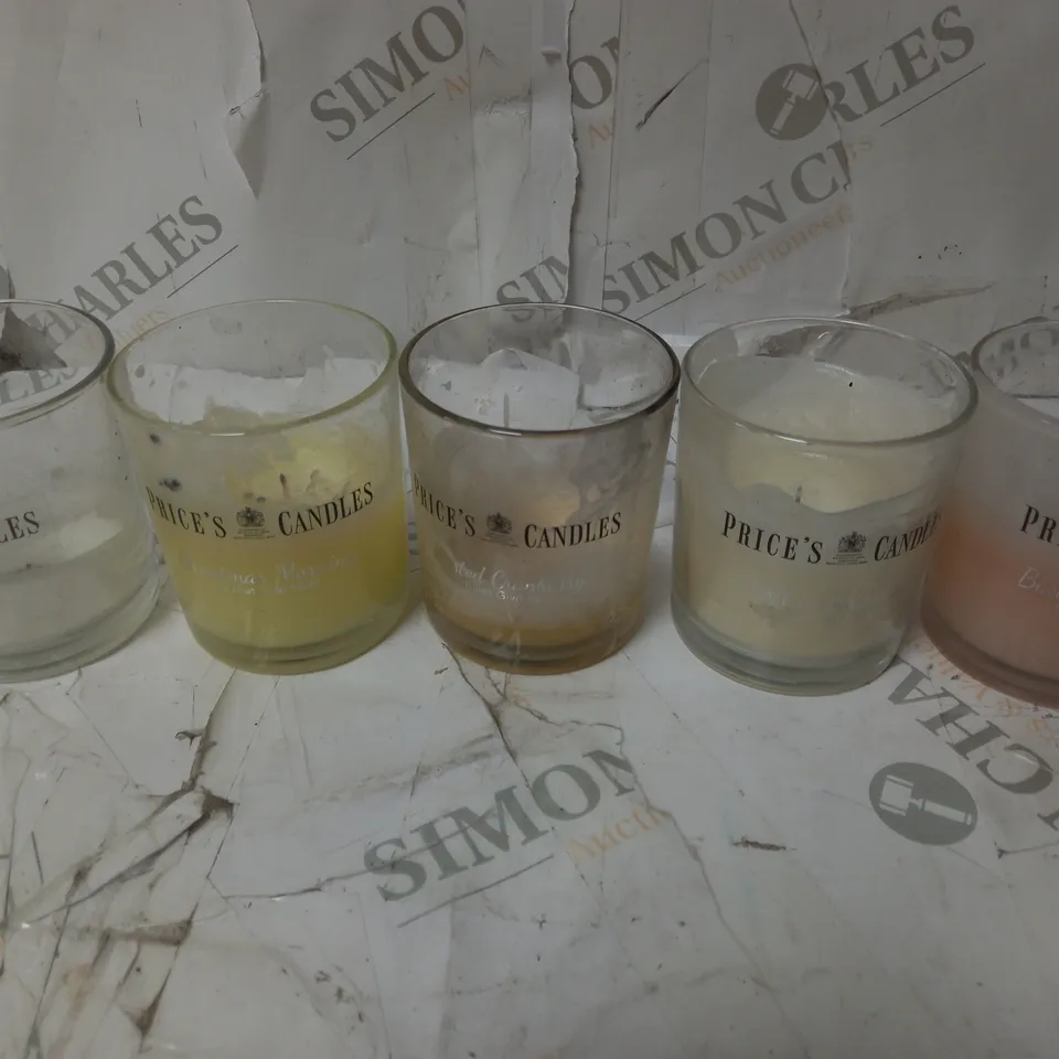 BOXED PRICES CANDLES SET OF 5 JAR CANDLES IN GIFT BOXES - COLLECTION ONLY - PRE LIT