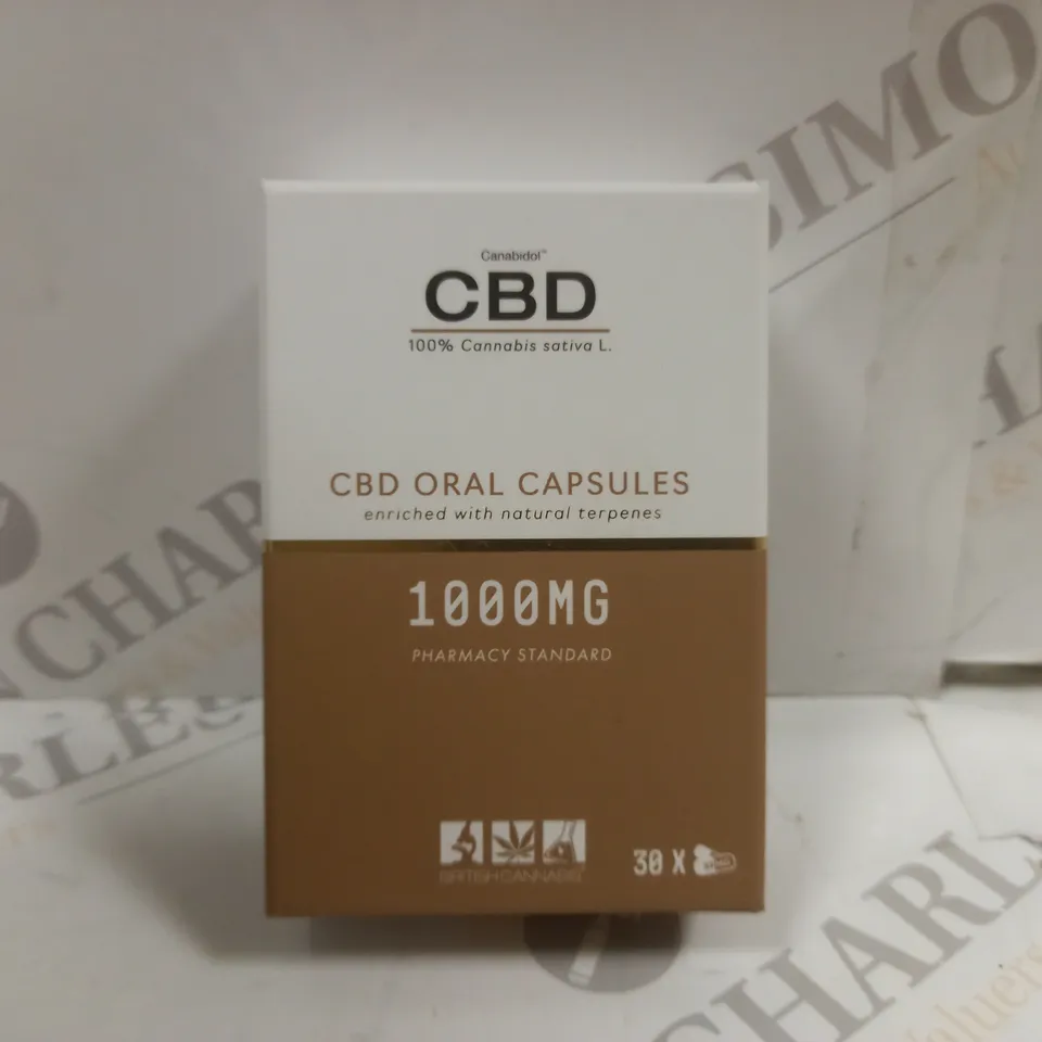 BOX OF 5 CANABIDOL CBD ORAL CAPSULES 1000MG