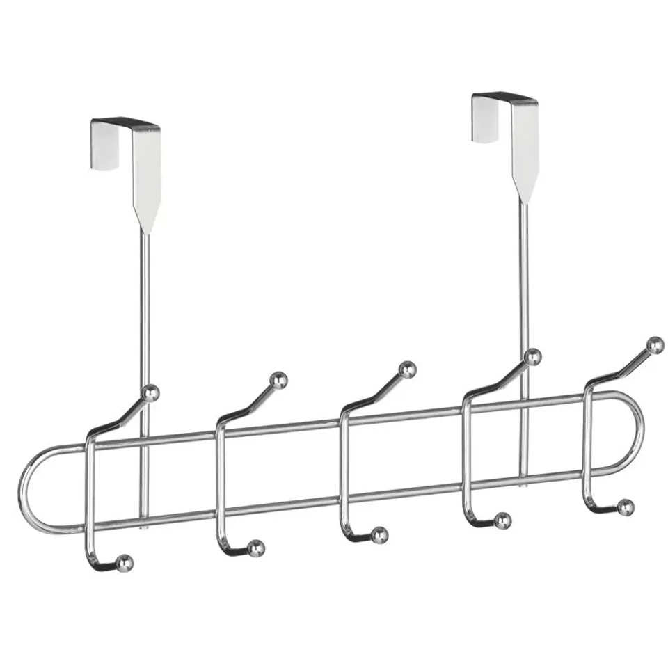 BAGGED BOADICEA STAINLESS STEEL OVER-THE-DOOR 10-HOOK WALL MOUNTED
