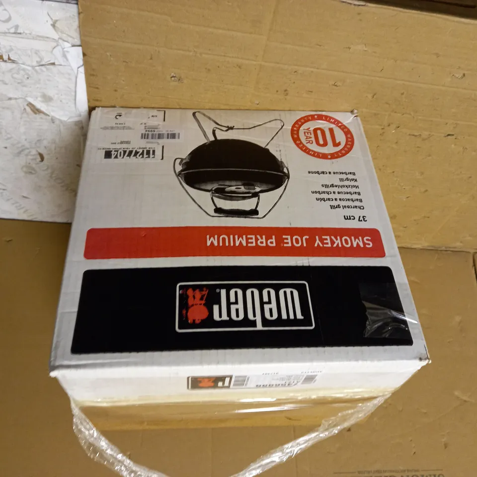 WEBER SMOKEY JOE PREMIUM CHARCOAL BBQ, GRILL, SPRING GREEN 37CM