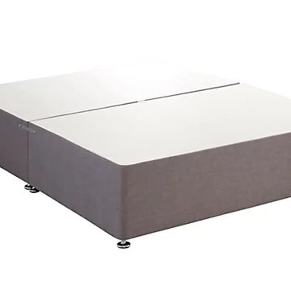 BAGGED BEDMASTER UNIVERSAL LINEN 2 DRAWER DIVAN BASE WITH HEADBOARD - DOUBLE, SLATE GREY (3 ITEMS)