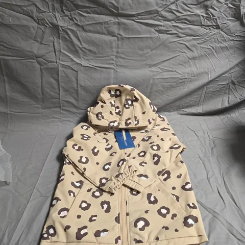 Holly & Beau Camel Leopard Colour-Changing Raincoat, Age 3-4