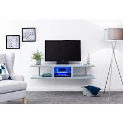 BRAND NEW BOXED POLAR HIGH GLOSS WALL MOUNTED LED DISPLAY UNIT IN GREY
