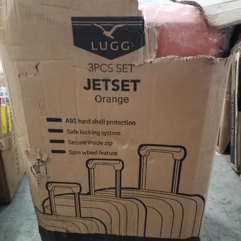 BOXED LUGG 3PCS LUGGAGE SET - ORANGE
