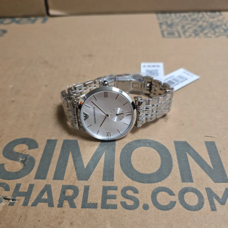 EMPORIO ARMANI AR1819 STAINLESS STEEL WRISTWATCH