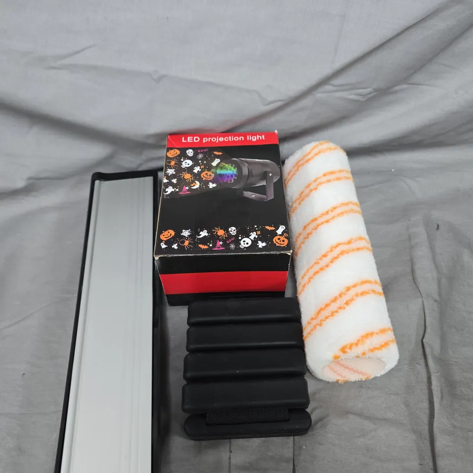 APPROXIMATELY 15 ASSORTED HOUSEHOLD ITEMS TO INCLUDE , PAINT BRUSHES, LED LIGHTS , ETC 