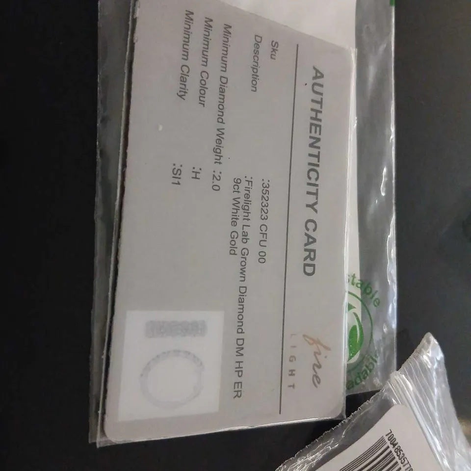 FIRE LIGHT 2CT LAB GROWN DIAMOND HALO HOOP EARRINGS 9CT GOLD