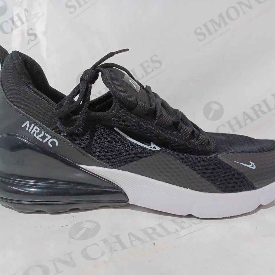 PAIR OF NIKE AIR 270 SHOES IN BLACK/WHITE EU SIZE 45