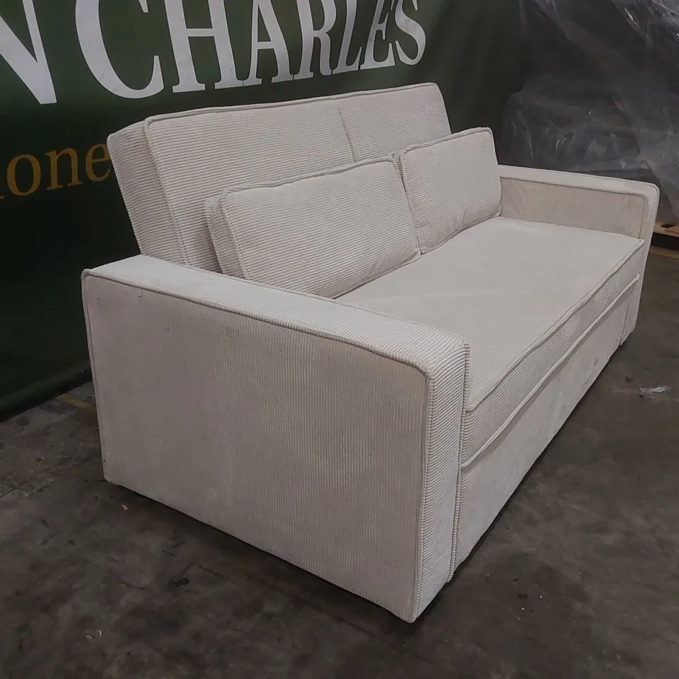 QUALITY DESIGNER SHIFLET 2 SEATER CORDUROY POLYESTER SOFA BED