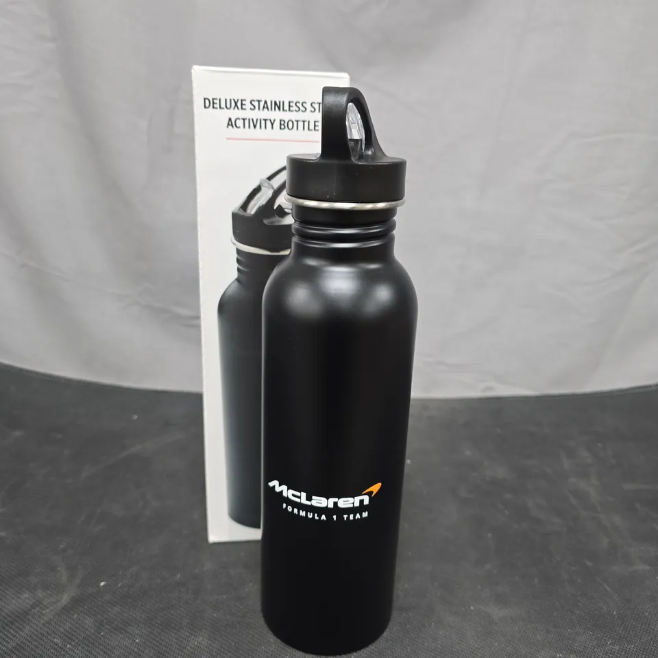 MCLAREN FORMULA 1 TEAM BOTTLE – BLACK STAINLESS STEEL WATER BOTTLE