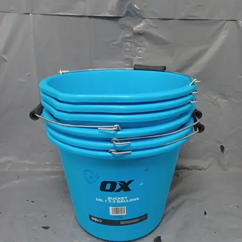 6X OX 15L BUCKETS - COLLECTION ONLY 