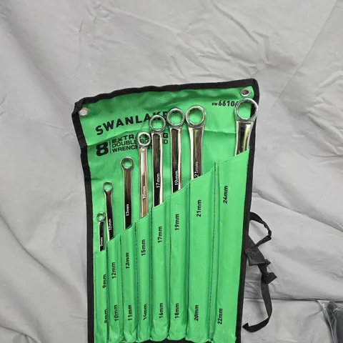 Swanlake 8-piece metric wrench set in green roll