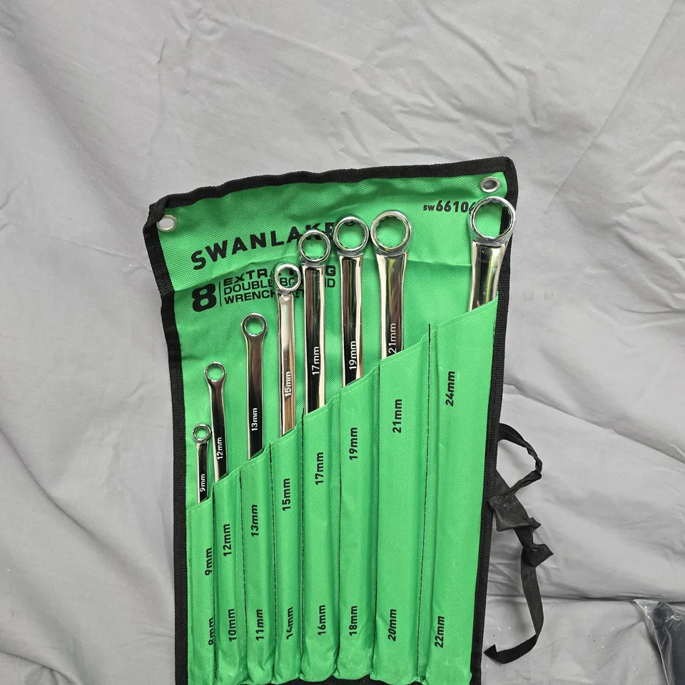 Swanlake 8-piece metric wrench set in green roll