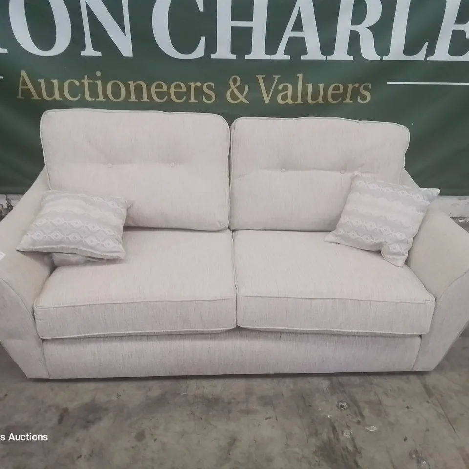 DESIGNER ASHLEY TWO SEATER SOFA NATURAL FABRIC P