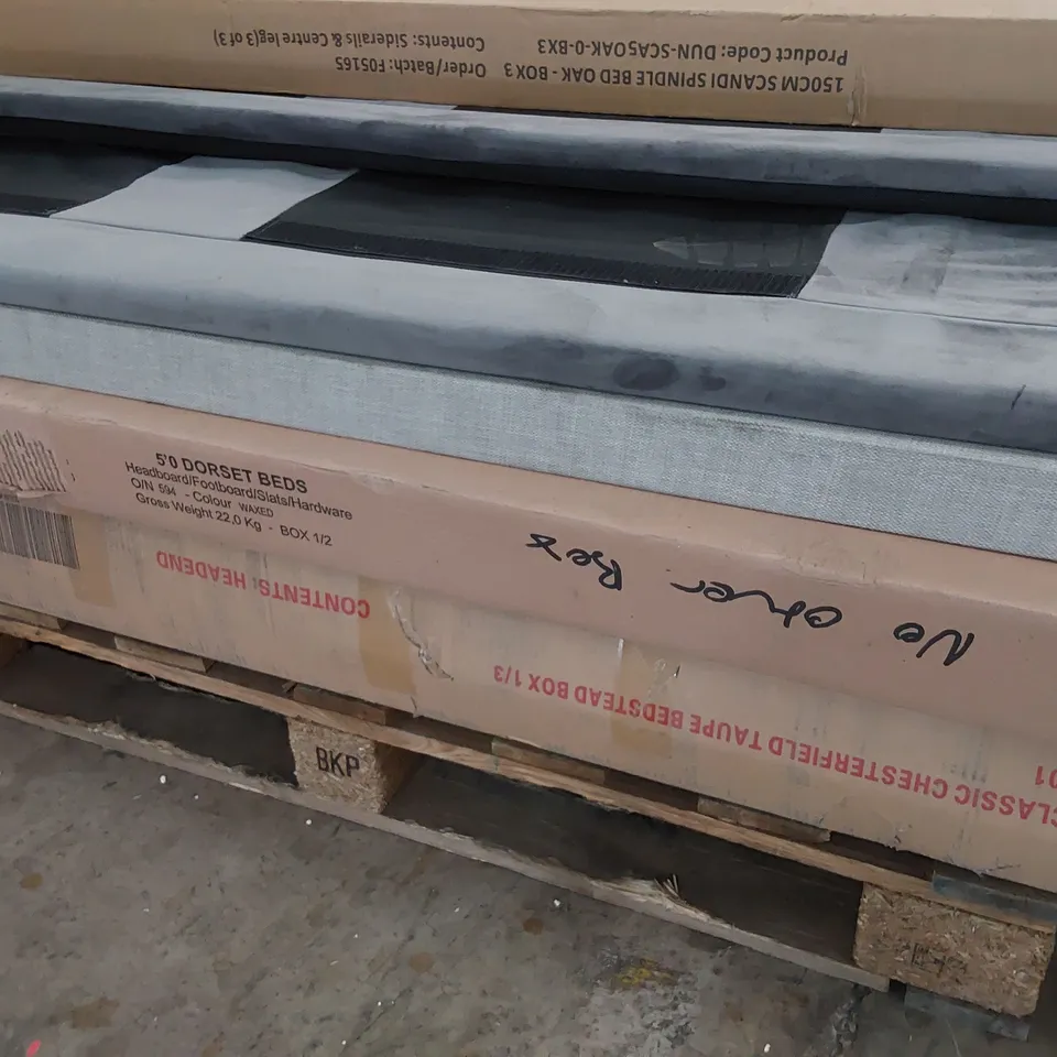 PALLET OF ASSORTED BED PARTS