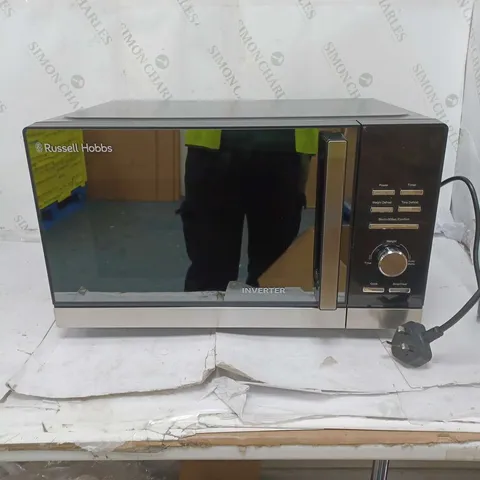 BOXED RUSSELL HOBBS FAMILY SIZE BLACK INVERTER DIGITAL MICROWAVE 