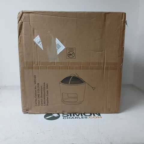 FIRE PIT WITH WOOD STORE BOXED