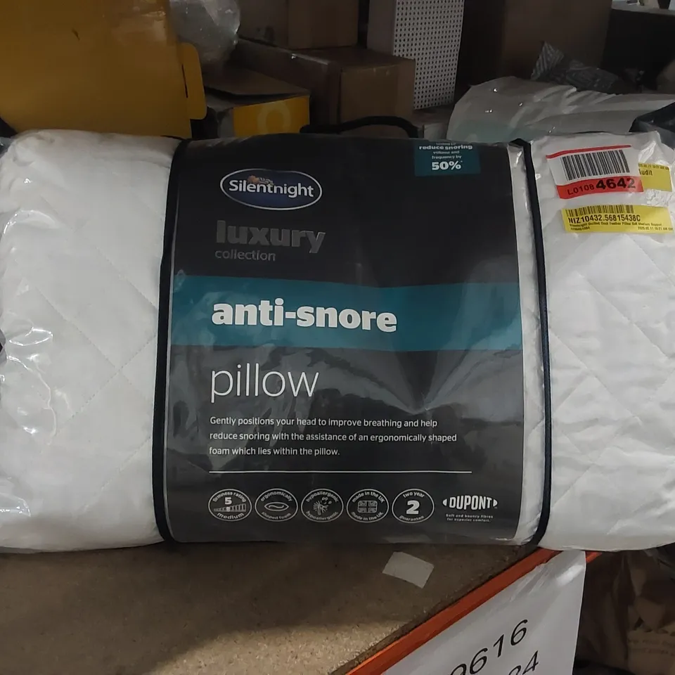 BAGGED SILENTNIGHT LUXURY COLLECTION ANTI-SNORE PILLOW