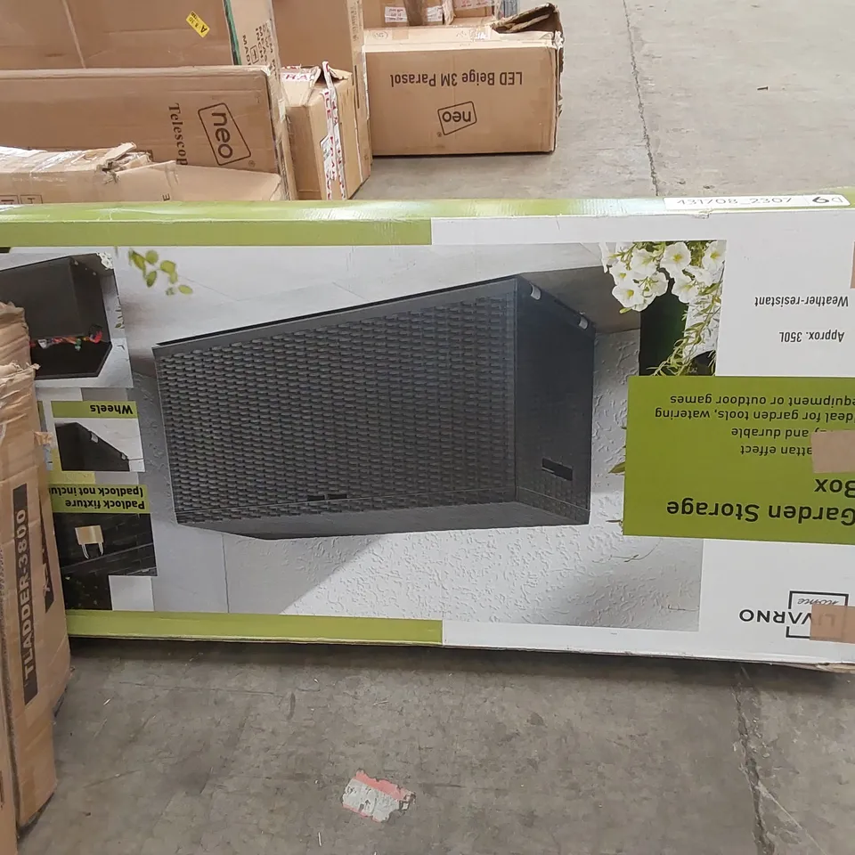 BOXED OUTDOOR GARDEN STORAGE BOX
