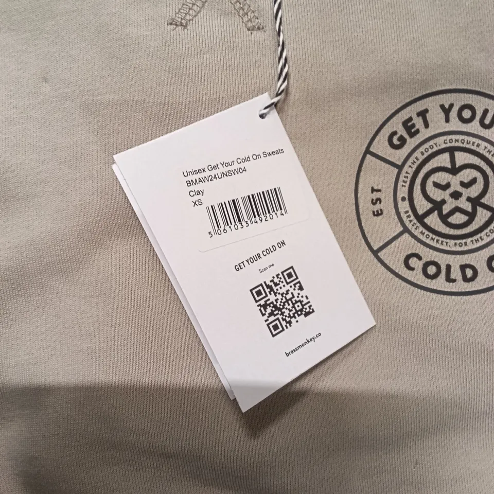 BRAND NEW BOX OF BRASS MONKEY SWEATS - CLAY SIZE XS APPROXIMATELY 7 