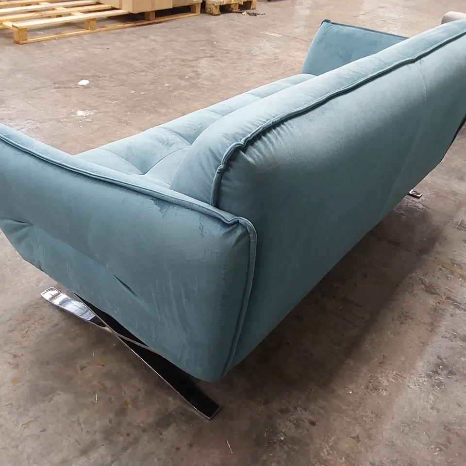 QUALITY DESIGNER ITALIAN MADE SEVILLE LARGE 3 SEATER VELVET UPHOLSTERED SOFA