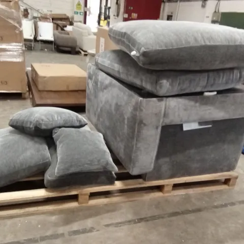 PALLET OF ASSORTED QUALITY DESIGNER CORNER SOFA PARTS AND PIECES