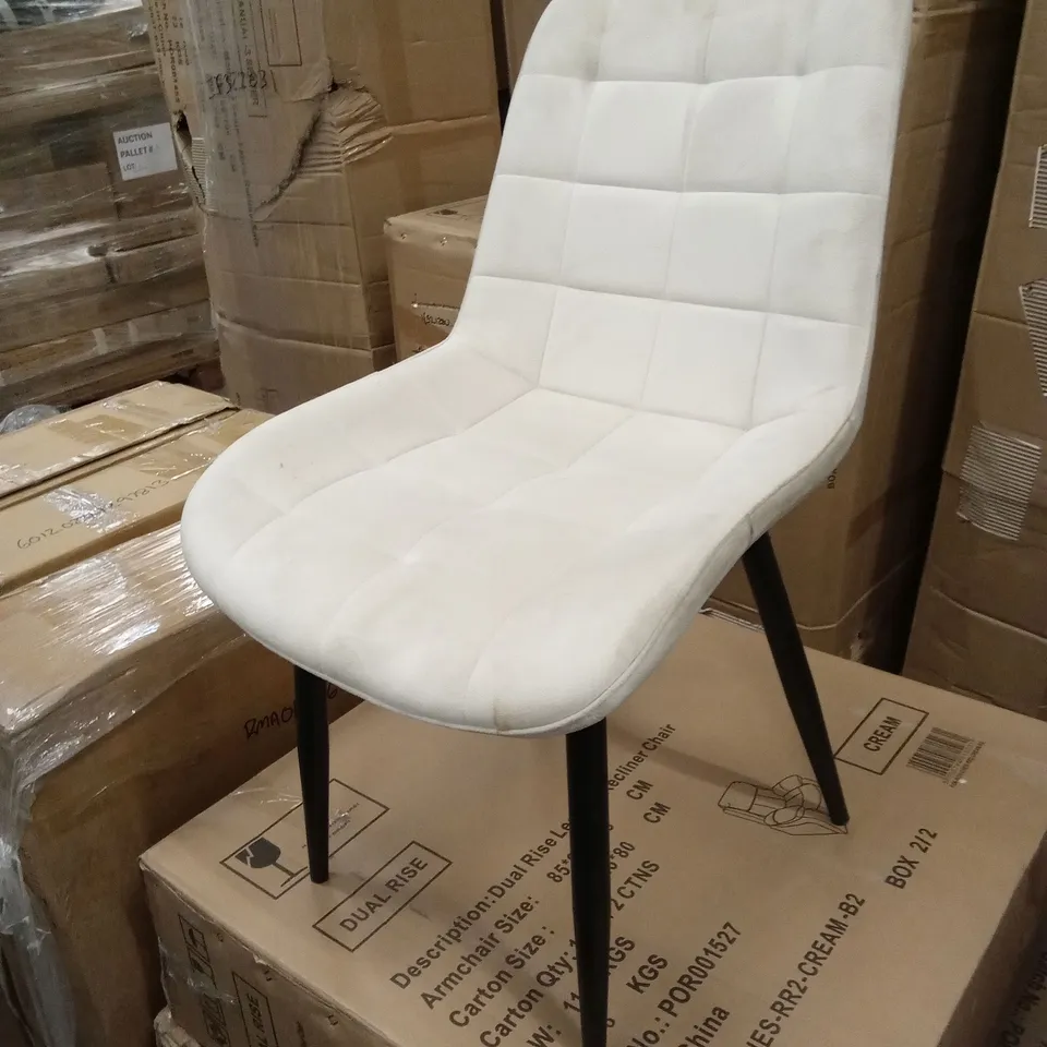 DESIGNER VELVET UPHOLSTERED DINING CHAIR 