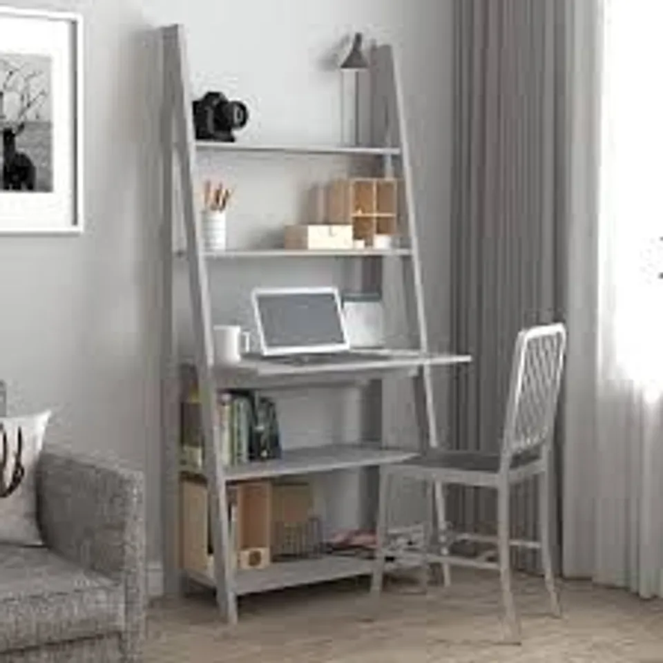 LPD FURNITURE TIVA LADDER DESK - GREY - COLLECTION ONLY