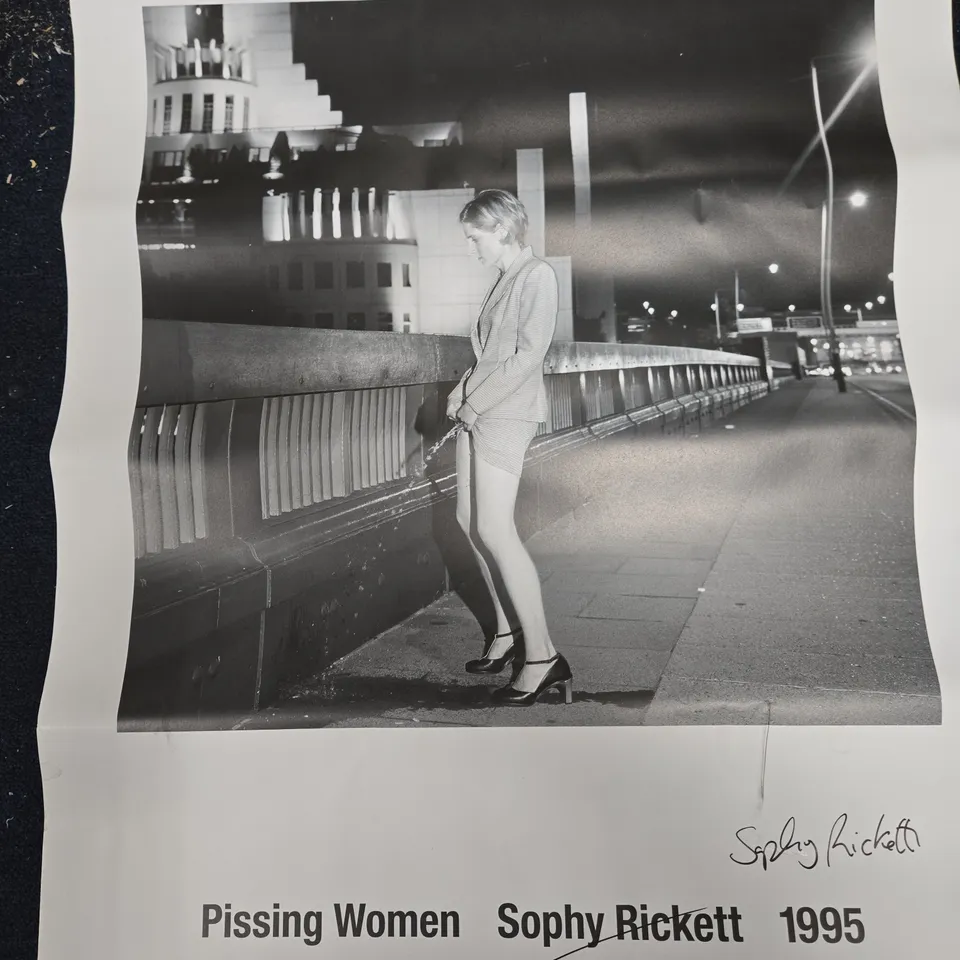 PISSING WOMEN – SOPHY RICKETT, 1995 SIGNED DOUBLE SIDED 