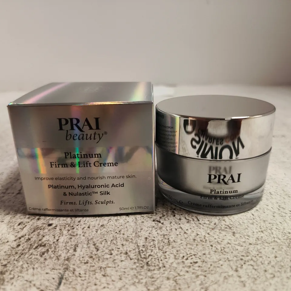 BOXED PRAI BEAUTY PLATINUM FIRM & LIFT CREME – 50ML