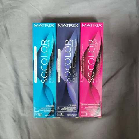 APPROXIMATELY 20 ASSORTED MATRIX SO COLOUR BEAUTY HAIR COLOURS 