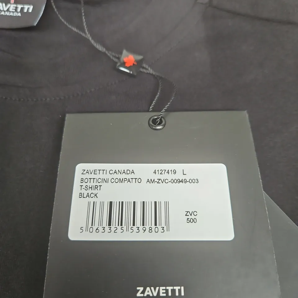 Zavetti Canada Black T-Shirt – Size L