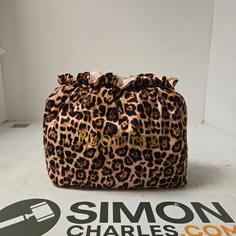 P LOUISE SKIN CARE SET IN LEOPARD PRINT POUCH – CLEANSING & SKINCARE KIT
