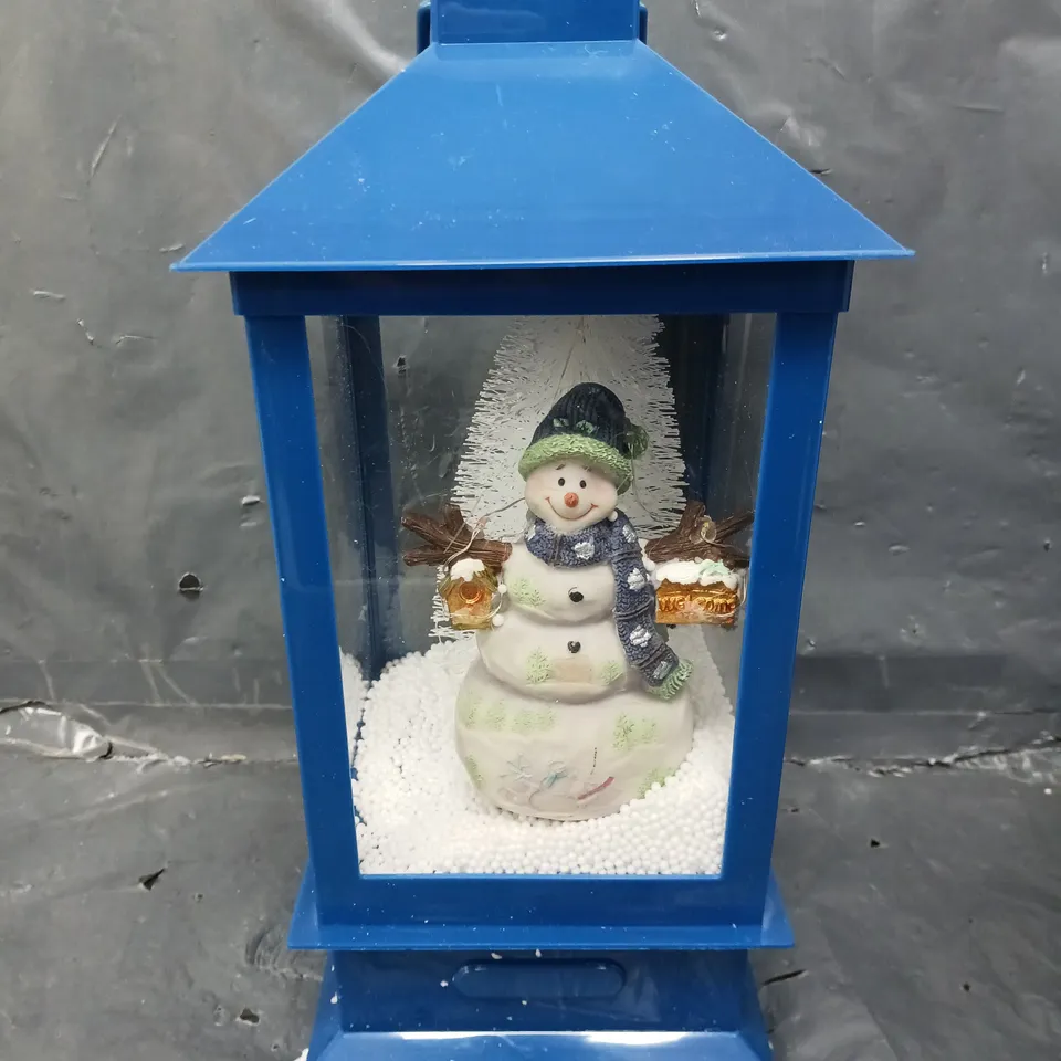 BOXED CHRISTMAS SNOW LANTERN DECORATION 