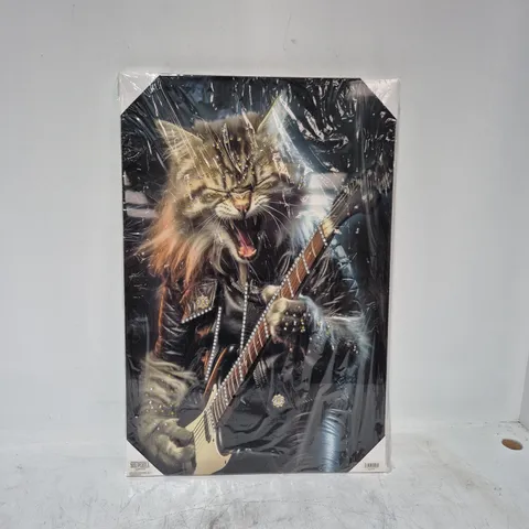 LOT OF 18 AS NEW SHUDEHILL ROCKING CAT THEMED WALL ARTS - 60X40CM