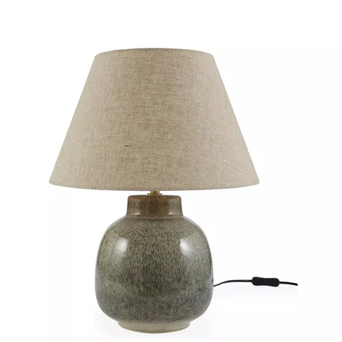 CERAMIC OMBRE TABLE LAMP WITH TAPERED SHADE