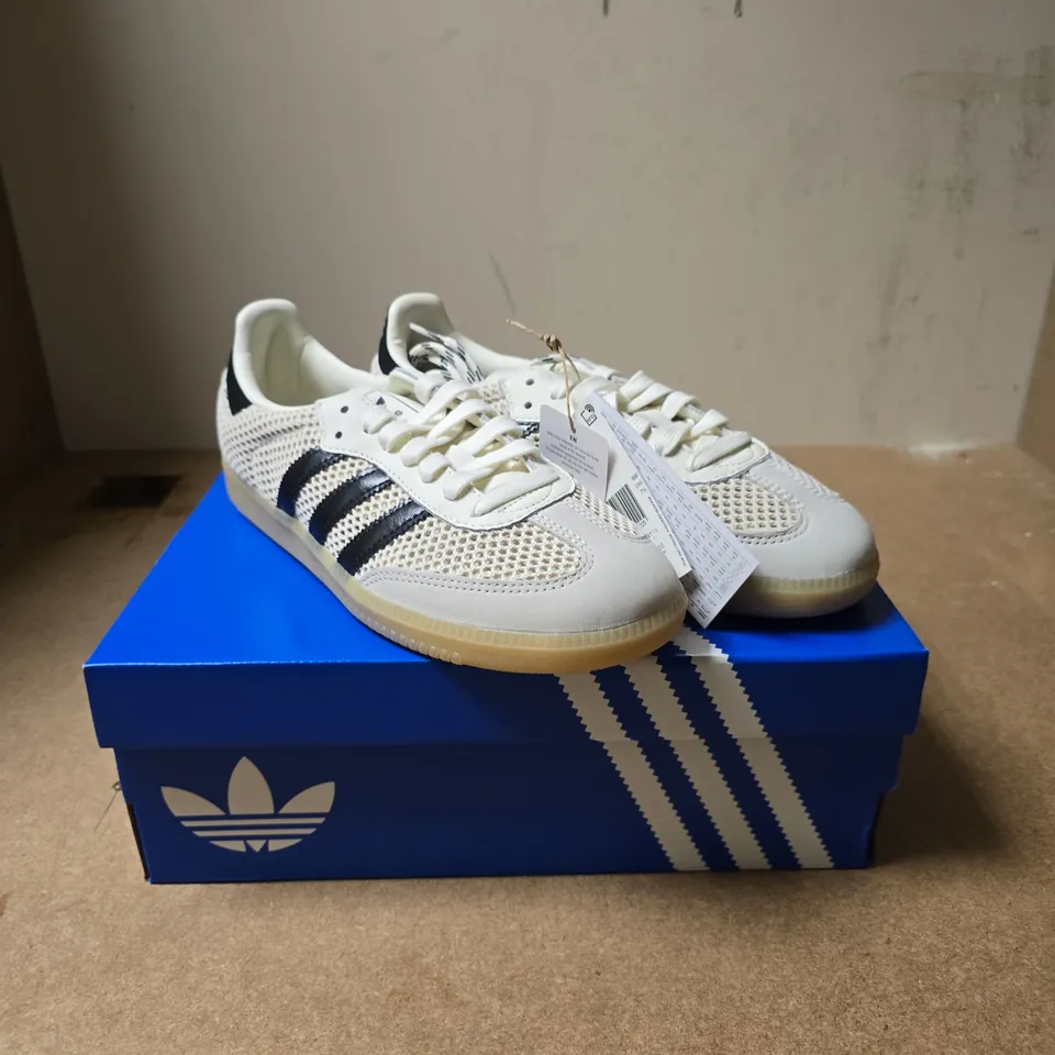 ADIDAS SAMBA OG W SNEAKERS – WHITE/CREAM MESH, UK 7.5
