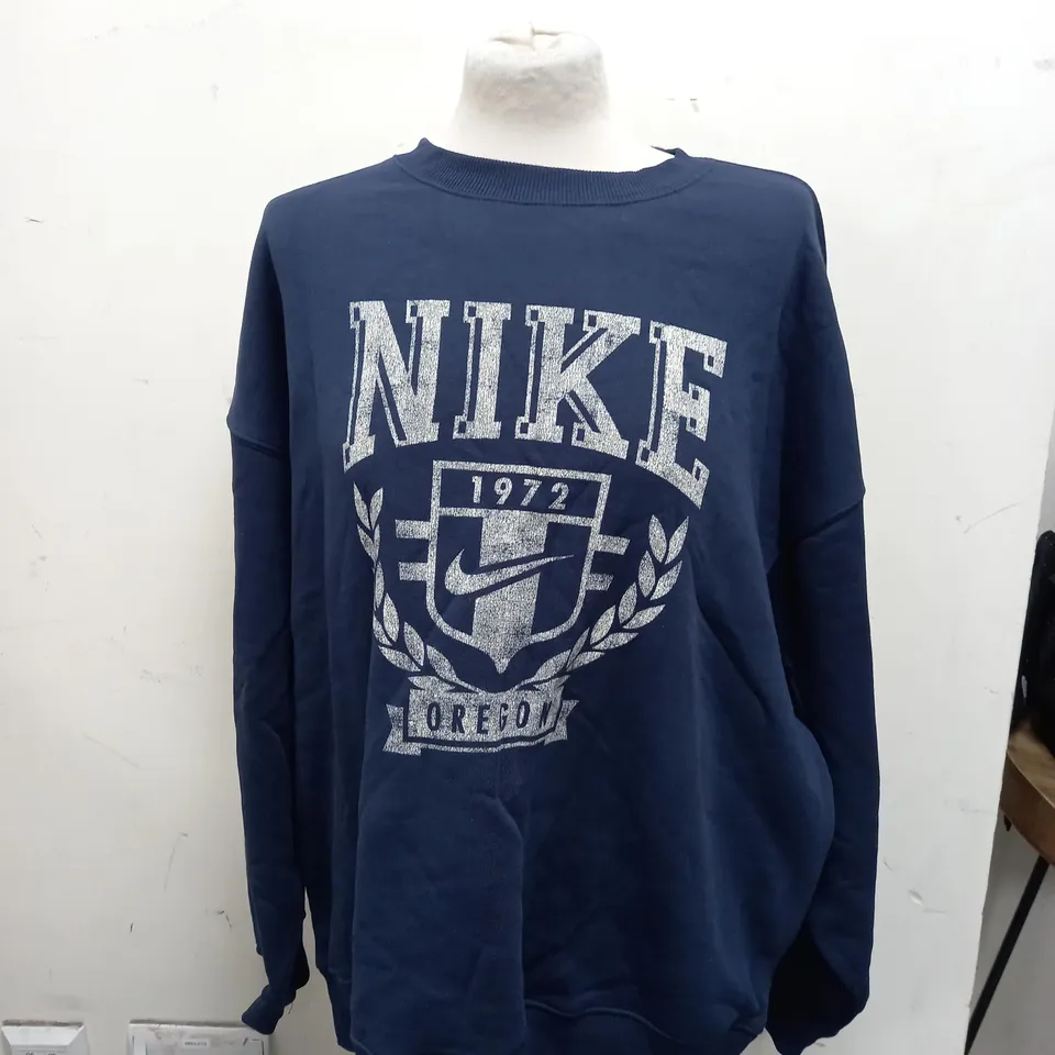 NIKE NAVY BLUE JUMPER SIZE XS